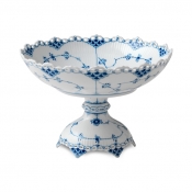 Royal Copenhagen Blue Fluted Full Lace Bowl on High Foot