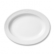 Royal Copenhagen White Half Lace Large Oval Platter - 14.25"