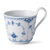 Royal Copenhagen Blue Fluted Half Lace High Handle Cup 11 oz.