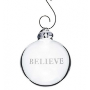 Simon Pearce Engraved "Believe" Ornament