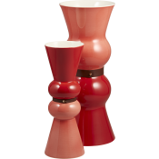 Gien Siam Ruby / Coral Vase  - 12.5"