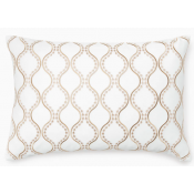 SFERRA Isabella White/Sand Decorative Pillow 12X18"