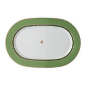 Rosenthal x Swarovski Signum Fern Green Platter - 13.5"