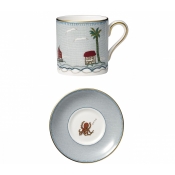 Wedgwood Kit Kemp Sailors Farewell Espresso Cup & Saucer