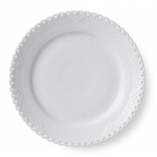 Royal Copenhagen White Fluted Full Lace Dinner Plate - 10.5"