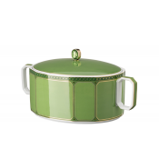 Rosenthal x Swarovski Signum Fern Green Covered Vegetable Bowl - 57 oz.