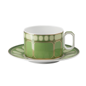 Rosenthal x Swarovski Signum Fern Green Tea Cup + Saucer - 8 oz.