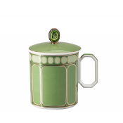 Rosenthal x Swarovski Signum Fern Green Mug w/ Lid - 13 oz.