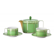 Rosenthal x Swarovski Signum Fern Green Five Piece Tea Set