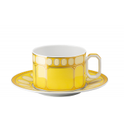 Rosenthal x Swarovski Signum Jonquil YellowTea Cup + Saucer - 8 oz.
