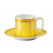 Rosenthal x Swarovski Signum Jonquil Yellow AD Cup + Saucer - 3 oz.