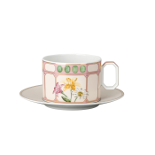 Rosenthal x Swarovski Idyllia Combi Cup + Saucer / Marshmallow - 11.5 oz.