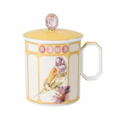 Rosenthal x Swarovski Idyllia Mug w/ Lid / Finch Yellow - 13 oz.