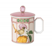 Rosenthal x Swarovski Idyllia Mug w/ Lid / Flycatcher Pink - 13 oz.