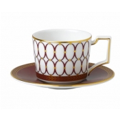 Wedgwood Renaissance Red Espresso Cup & Saucer - 3 oz.