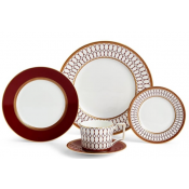Wedgwood Renaissance Red 5 Piece Setting