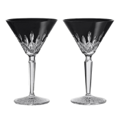 Waterford Lismore Black Martini / Pair - 7.4 oz.