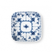 Royal Copenhagen Blue Fluted Half Lace Square Plate - 4.1"