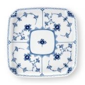 Royal Copenhagen Blue Fluted Half Lace Square Plate - 8,25"