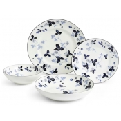 Wedgwood Wild Strawberry Inky Blue Dinnerware 4 Piece Set