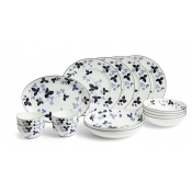 Wedgwood Wild Strawberry Inky Blue Dinnerware 15 Piece Set