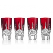 Waterford Crystal Lismore Red Shot Glass -Set 4
