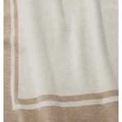 Sferra Viletta Oat/Beige Throw