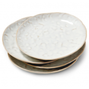 Simon Pearce Burlington Cloud Appetizer Plate - Set 4