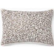 Sferra Pondicherry Taupe/Oyster Decorative Pillow 12" X 18"