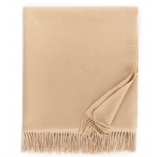 Sferra Dorsey Cashmere Throw - Almond