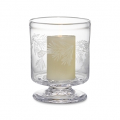 Simon Pearce Engraved Pine Hurricane - Small