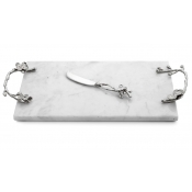 Michael Aram White Orchid Cheese Board w/ Knife