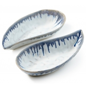 Simon Pearce Burlington Pool Mussel Shell Bowl Gift Set