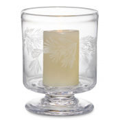 Simon Pearce Engraved Forest Nantucket Hurricane in Gift Box - S