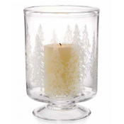 Simon Pearce Engraved Forest Nantucket Hurricane in Gift Box - L