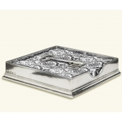 Match Pewter Luncheon Napkin Box w/Key Weight