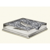 Match Pewter Luncheon Napkin Box w/Feather Weight