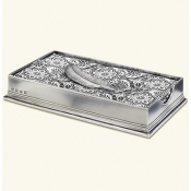 Match Pewter Dinner Napkin/Guest Towel Box W/Feather Weight