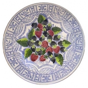 Gien Oiseau Bleu Fruits Cake Platter