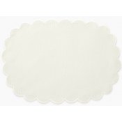 Matouk Savannah Gardens Placemat Bone - 13 x 19 Oval- Set of 4