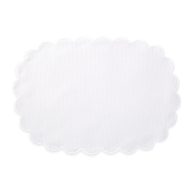 Matouk Savannah Gardens Placemat White - 13 x 19 Oval- Set of 4