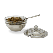 Match Pewter Condiment Uno Set w / Lid & Spoon