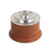 Match Pewter Wood Salt Cellar