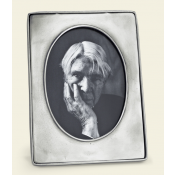 MATCH Pewter Piemonte Velluto Oval Frame - Large