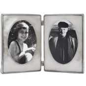 MATCH Pewter Piemonte Velluto Double Oval Frame - Small