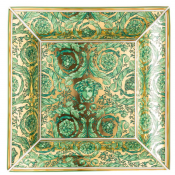 Versace Medusa Garland Square Green Tray - 11"