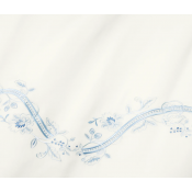SFERRA Isabella Ivory/Sea King Flat Sheet 114X114