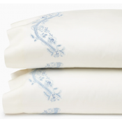 SFERRA Isabella Ivory/Sea King Pillowcase 22X42 Pair