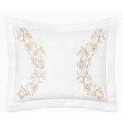 SFERRA Isabella White/Sand Standard Sham 21X26
