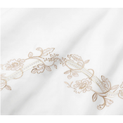SFERRA Isabella White/Sand Twin Flat Sheet 74X114